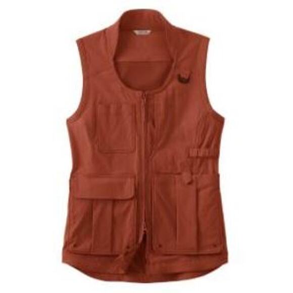 Duluth Trading Co Womens Size XL Vest Cargo Burnt Orange Fishing Pockets - Picture 2 of 10